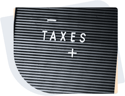Taxes letter board